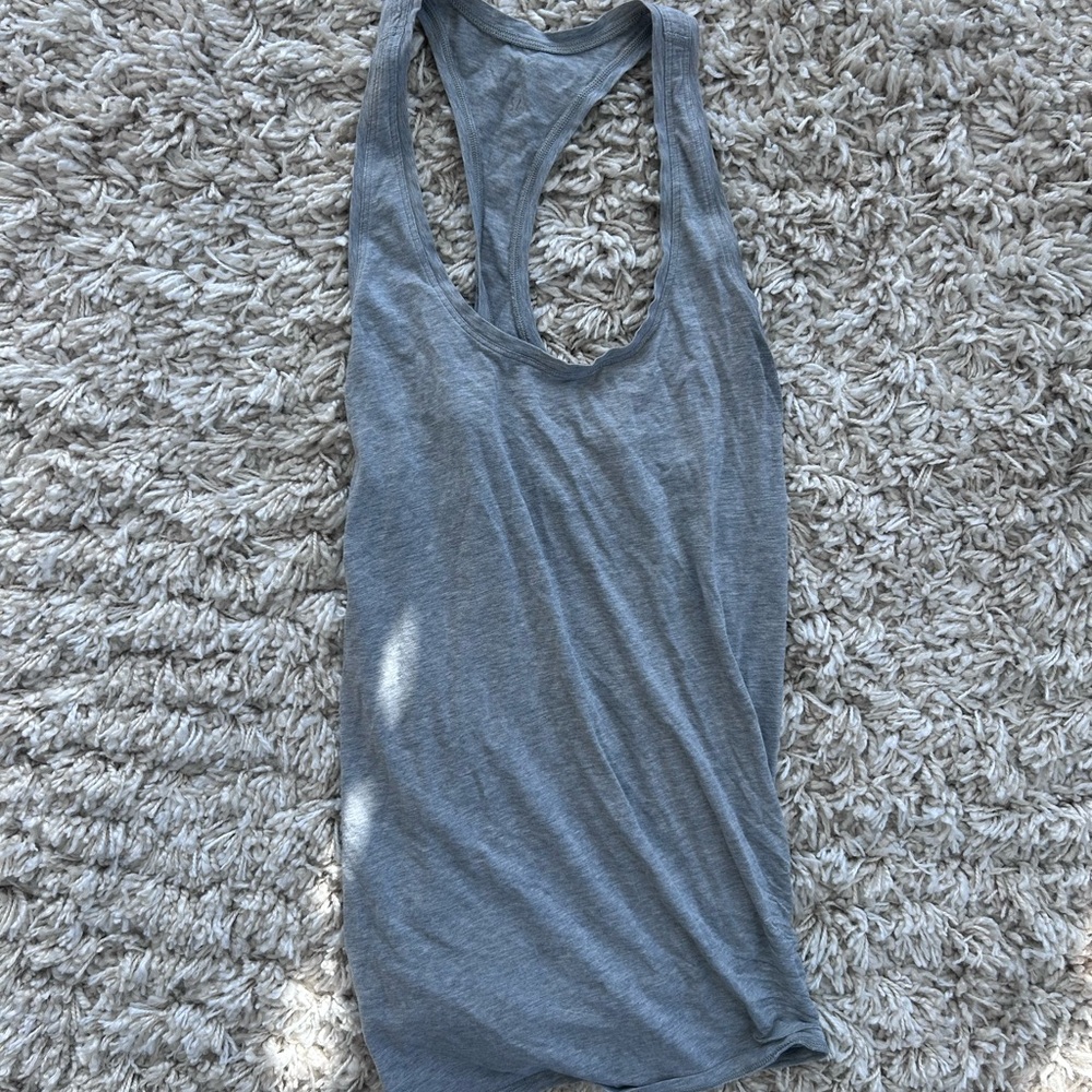 lululemon athletica Heather Gray Racerback Tank Top